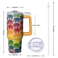 thumbnail image 3 of Large Elephant Tumbler 40oz with Handle and Straw, Stainless Steel Leakproof Coffee Mug, Vacuum Insulated for Daily Travel, Sports, Office, and Gifts, 3 of 5