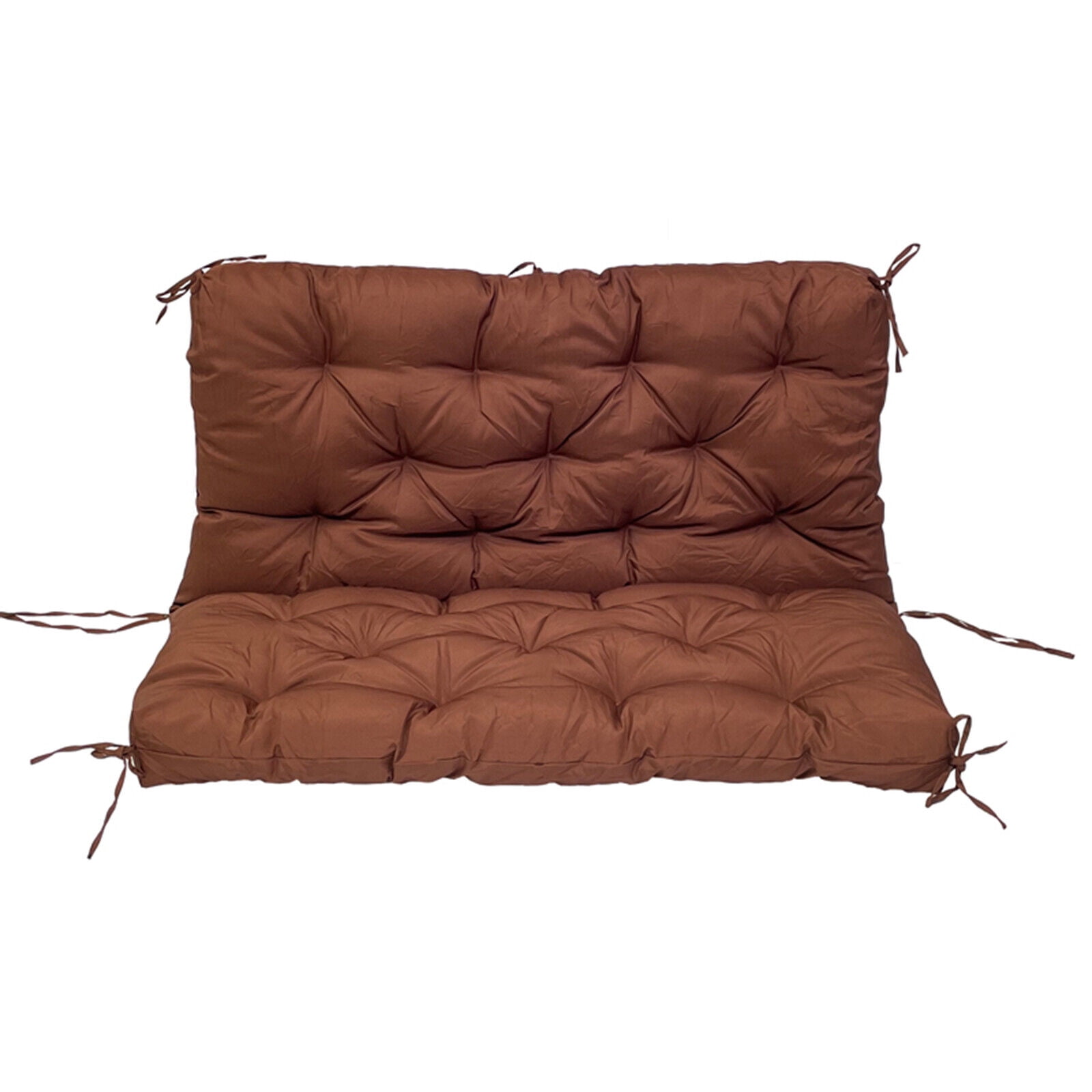 SHANNA Swing Cushion with Backrest and Ties 4'' Thicken Waterproof Swing Chair Seat Pad 2-3 Seater Patio Bench Cushion for Outdoor Garden Furniture
