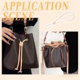 thumbnail image 6 of Genuine Leather Drawstring Strap for Noe Bucket Bag 36.6 Inch Detachable Purse Pull String Strap Replacement DIY Crochet Bag Bunches Pocket Drawstring for Noe BB NM GM Bucket Bag Apricot, 6 of 9