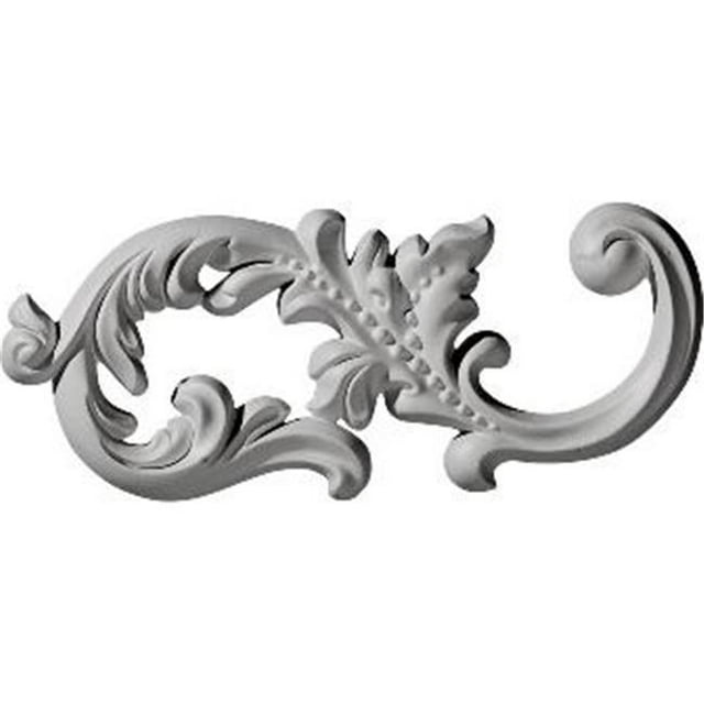 Ekena Millwork ONL08X03X01CH-L 8 In. W X 3.12 In. H X .5 In. P Architectural accent - Chateau Onlay- Left