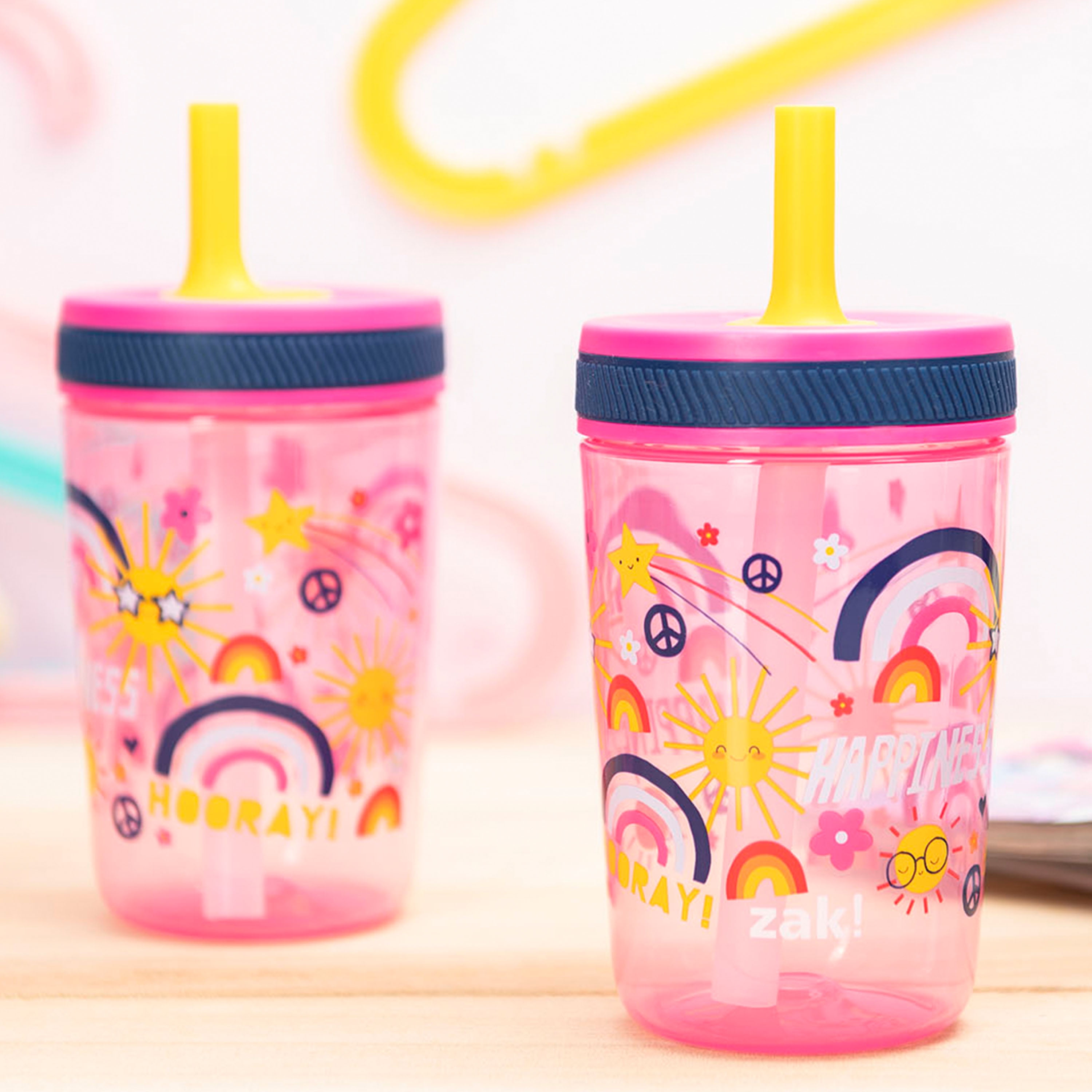  Zak Designs Kelso Toddler Cups For Travel or At Home, 15oz  2-Pack Durable Plastic Sippy Cups With Leak-Proof Design is Perfect For  Kids (DinoRoar, Zaksaurus) : Baby