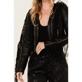 thumbnail image 3 of Azalea Wang Women's Oliver Faux Leather Fringe Jacket Black   US, 3 of 4