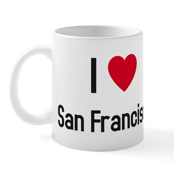 CafePress - I Love San Francisco Mug - 11 oz Ceramic Mug - Novelty Coffee Tea Cup