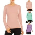 thumbnail image 3 of WTXUE T-Shirts Long Sleeve, Crew Neck Shirts for Women Color Top Quick-drying Solid Summer T-shirt T-Shirts Cover-Up for Women, 3 of 7