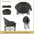 thumbnail image 6 of ARROWHEAD OUTDOOR Oversized Heavy-Duty Club Folding Camping Chair w/External Pocket, Cup Holder, Portable, Padded, Moon, Round, Saucer, Supports 330lbs, Carrying Bag, USA-Based Support, 6 of 7