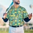 thumbnail image 6 of Daiia Animals with Leaf Mens Baseball Jersey Button Down Shirts Short Sleeve Sports Uniforms-3X-Large, 6 of 9