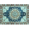 thumbnail image 1 of Ahgly Company Indoor Rectangle Geometric Light Blue Traditional Area Rugs, 5' x 7', 1 of 4