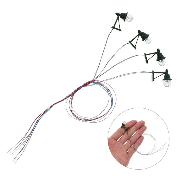 Topbathy Dollhouse Working Lights 4Pcs Abs Warm White Light For Miniature House Setup