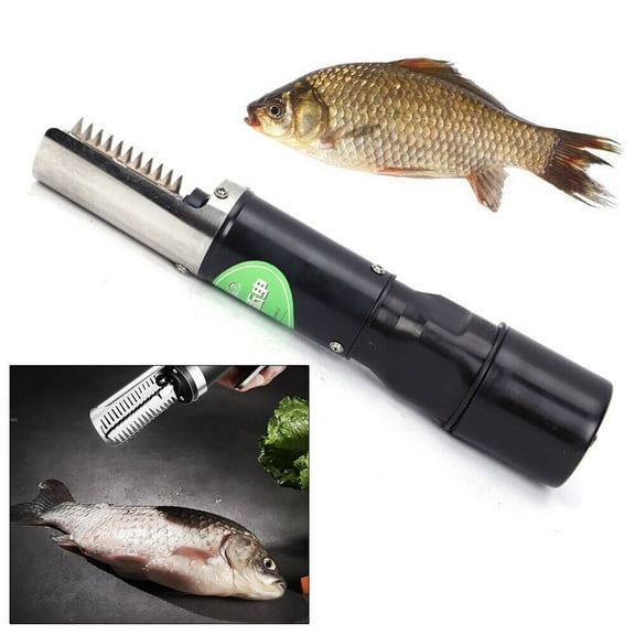 110V 120W Fish Scaler Scale Scraper Remover Powerful Electric Fish Scaler Cordless Cleaner 6 Sides of Blade 10.86x2.16x1.96" for Vegetable Markets, Restaurants, Home Use