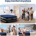 thumbnail image 5 of Twin XL Air Mattress with Built in Pump, Upgraded 80" Length, 18" Raised Twin Blow Up Mattress, Multi-Layer Leakproof & Support 500 lbs, 2-Min Fast Inflation Air Bed for Home Camping Guests, 5 of 8