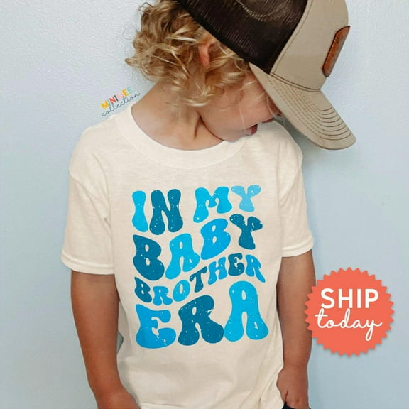 In My Baby Brother Era Toddler Shirt, Cute Baby Brother Kids Shirt, Fun Baby Announcement Kids Tee, Adorable Baby Brother Gift, TODDLER SHORT SLEEVE TEE BELLA CANVAS 3001T