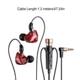 thumbnail image 4 of Cateissary Auriculares con cable 96dB 3,5mm Reducción de ruido Auriculares intrauditivos Interior Exterior Transmisión en vivo Grabación de voz Teléfono y Comunicación rojo 1.2 millones, 4 of 6