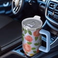 thumbnail image 4 of 1pc Rose 40oz Tumbler with Straw & Handle - Insulated Stainless Steel Cup | Holiday Gift for Man Women (Christmas, Valentine's, Birthday), 4 of 5