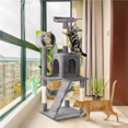 thumbnail image 4 of Yaheetech 51'' Multilevel Chat Arbre Condo avec Griffoir, Gris Clair, 4 of 11