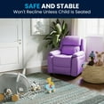 thumbnail image 5 of Flash Furniture Charlie Vinyl Kids Recliner with Storage Arms, Lavender, 5 of 8