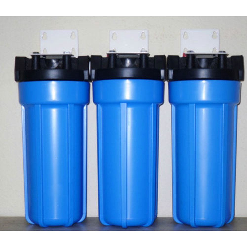 Premier TRIPLE WHOLE HOUSE WATER FILTERS SYSTEM 3/4" FPNT SEDIMENT