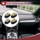 thumbnail image 2 of Ganchos adhesivos para automóviles de 4 Pcs para bolsos y paraguas, ganchos de asiento de automóvil resistentes de tono dorado de plástico 1.18"x0.79", 2 of 7