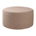 thumbnail image 1 of DOLITY 2x Housse de Pouf Rond Repose-Pieds Tabouret de Salon Kaki, 1 of 8