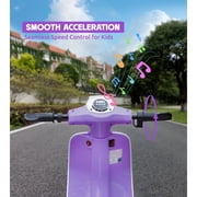 ORFELD 24V Kids Electric Motorcycle,Retro-Style Ride-On Toy for Ages 8-15, 14MPH Max Speed, LED Lights & Music, All-Terrain Tires,Purple