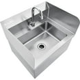 thumbnail image 3 of Global Industrial Stainless Steel Hands Free Wall Mount Sink W/Faucet & Splash G, 3 of 4