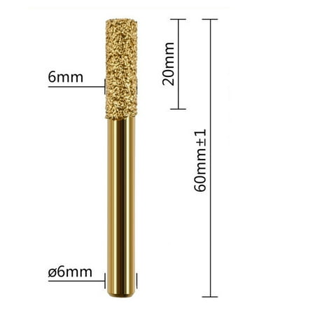 

Diamond Grinding Burr Drill Bit Coarse Rotary Bits 6mm Universal Fitment Rotary Tool for Wood & Stone Carving G