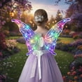 thumbnail image 4 of Disfraz Hada Alas De Mariposa Brillante Eléctrica Movimiento Morado Unitalla, 4 of 8