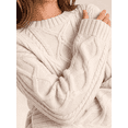 thumbnail image 6 of Olaglory Oversized Sweaters for Women Trendy Cable Knit Crewneck Pullover Chunky Breathable Fall Winter Sweaters for Women 2026, 6 of 9