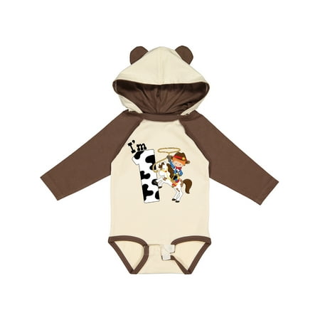 

Inktastic I m One-cowboy Riding Horse Birthday Gift Baby Boy Long Sleeve Bodysuit