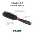 thumbnail image 4 of Kent KB Headhog Travel Detangling Hair Brush, Tortoise Shell, Black Rubber Cushion Detangler Brush and Scalp Brush, Firm Rounded Plastic Bristles for Women Men and Kids Everyday Care, Made in England, 4 of 12