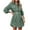 Green #1, variant on pstuiky Dresses for Women, Women Solid Color Corduroy Dress with Lapel Dress Long Sleeve Lapel Dress with Pockets Leisure Gray S