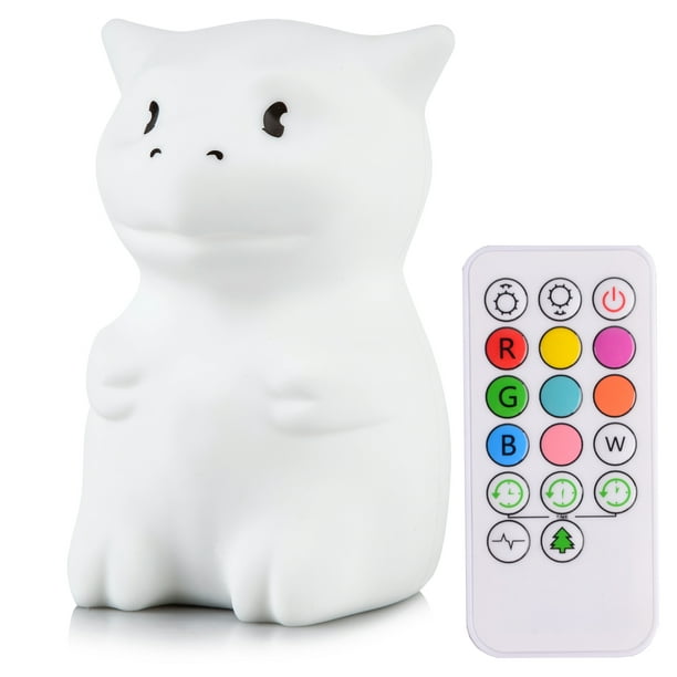 LED Nursery Night Lights for Kids LumiPets Cute Animal Silicone Baby