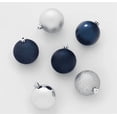 thumbnail image 4 of Set 50 Esferas Adornos Navideños Arbol Navidad Plastico Azul Plata Plateadas, 4 of 4