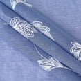 thumbnail image 7 of Haperlare Dusty Blue Sheer Valance Curtains 52"W x 15"L Leaf Embroidery Voile Valances Cafe Curtains Farmhouse Light Filtering Kitchen Valance Curtains, 1 Panel, 7 of 7