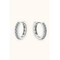 thumbnail image 2 of KRE Prime Women Moissanite 925 Sterling Silver Huggie Earrings, 2 of 11