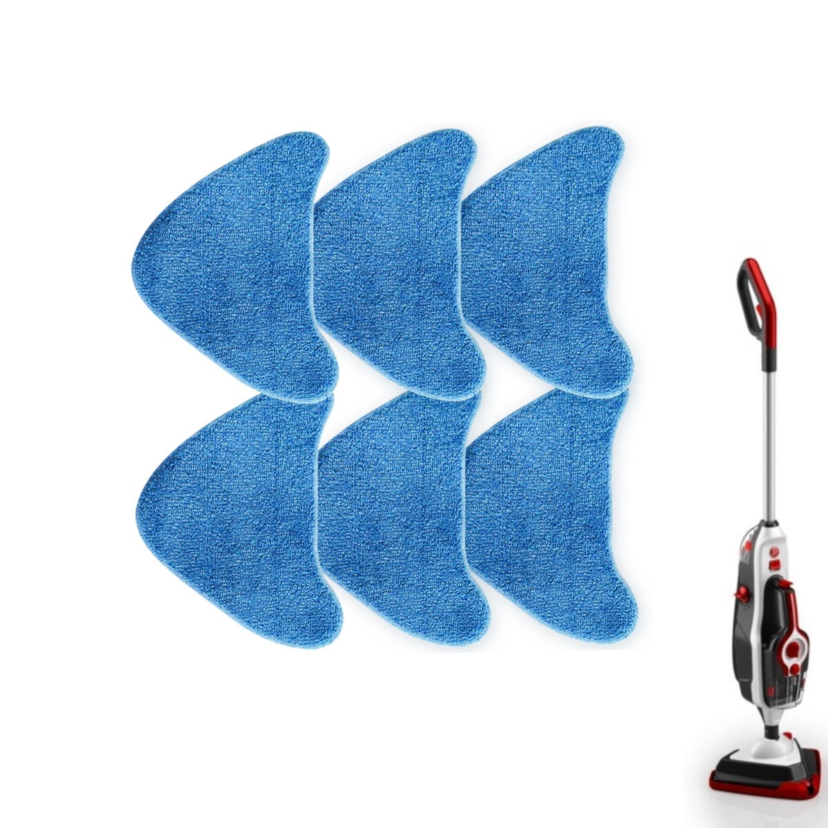 Home Times 6Pack Microfiber Replacement Steam Mop Pads for Hoover