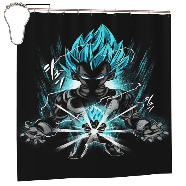 Cortina de ducha Vegeta de 72 x 72 pulgadas, decoración de fiesta de terror, juego de cortinas de baño para el hogar con 12 ganchos