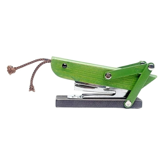 Sylvtty Grasshopper Stapler Ergonomic Handle Metal Stapler Durable Desktop Paper Binder Compact Portable Office Stapler