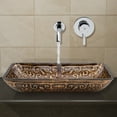 thumbnail image 4 of Vigo Rectangular Golden Greek Glass Vessel Sink and Wall Mount Faucet, Chrome, 4 of 6