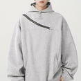 thumbnail image 2 of SRZYMJ Trendy Men's Hoodie Double Zip Unique Design Hooded Sweatshirt for Men With Versatile Style Ideal for Casual Wear and, 2 of 9