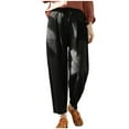 thumbnail image 1 of Birdeem Womens Solid Elastic Embroidered Cotton Hemp Capris, 1 of 6
