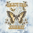 thumbnail image 2 of Junior's Lost Gods Enjoy the Journey Butterfly Graphic Crop T-Shirt White/Blue 2X Large, 2 of 4