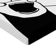 thumbnail image 2 of Ambesonne Humor Fitted Sheet, Digital Happy Stick Meme, Queen Size, Black and White, 2 of 3