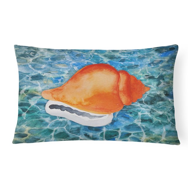 Carolines Treasures BB5371PW1216 Sea Shell Canvas Fabric Decorative Pillow