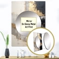 thumbnail image 3 of Designart "Gold Pottery In Gray Minimalism I" Abstract Spirals Mirror Wall Decor - Modern Grey Abstract Large Mirror For Wall Art Decor - 40" x 30" Inch, 3 of 5