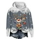 thumbnail image 1 of WILLBEST Sudadera con Capucha Oversize para Mujer, Estilo Casual, con Estampado Navideño de Ciervos con Cabeza Grande y Copos de Nieve, Cuello Redondo, Manga Larga y Diseño Ligero Chica​​, 1 of 4