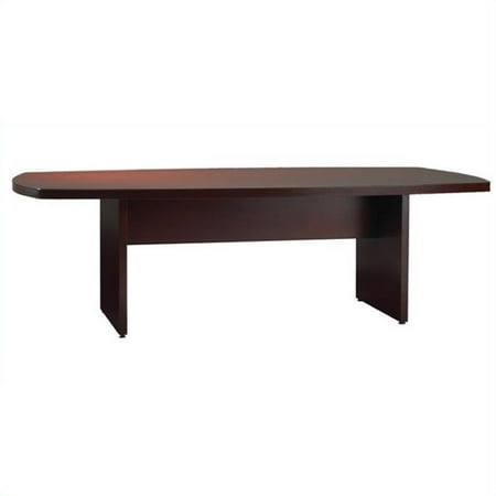 Luminary Conference Table - Mayline Luminary 8' Curved End Conference Table with Slab Base