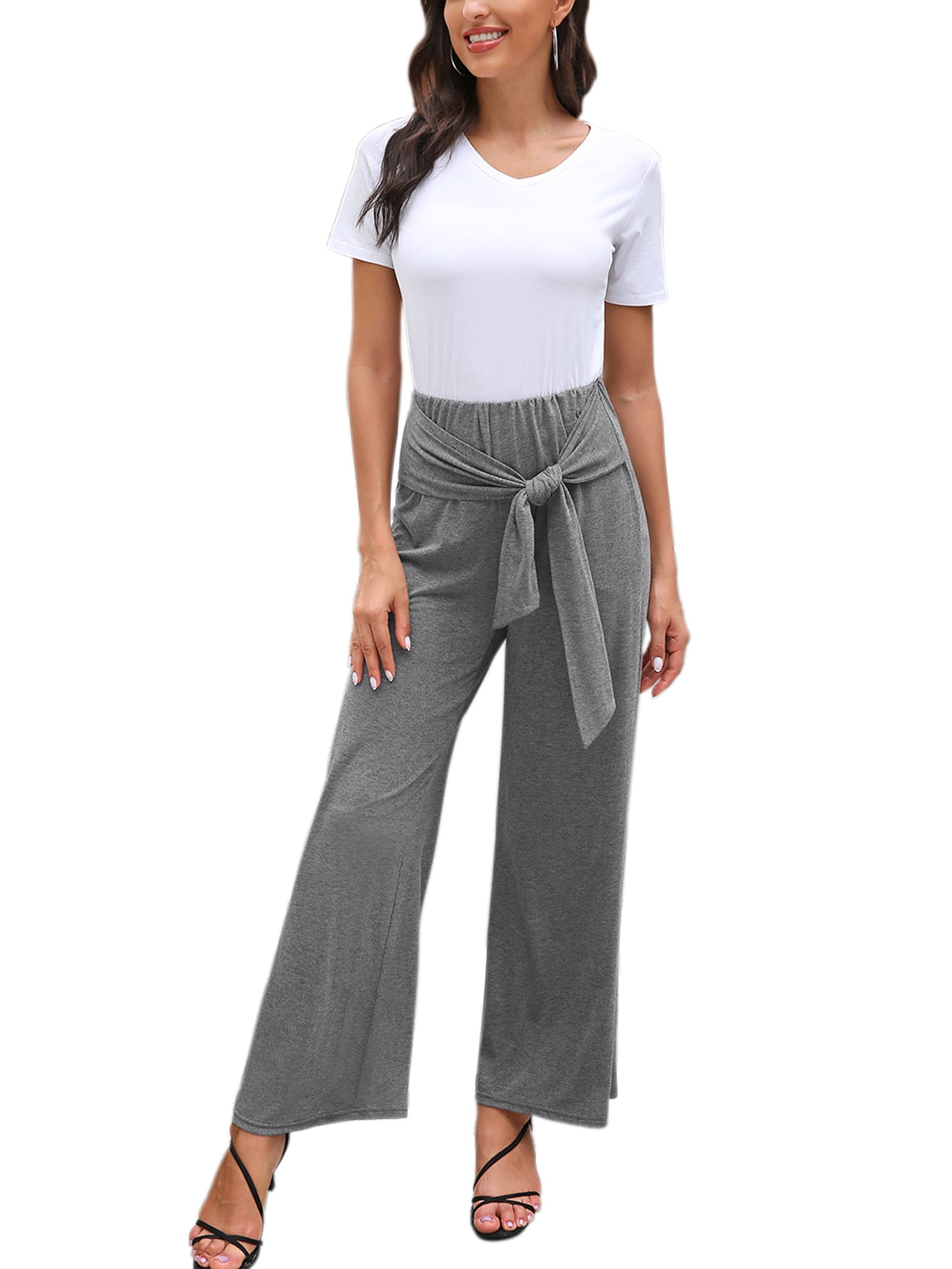 womens high waisted flared trousers