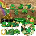 thumbnail image 2 of St Patricks Day Tree Ornament Irish Themed Wooden Hanging Pendant for Home and Party St Patrick's Day Decorations, 2 of 8
