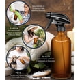 thumbnail image 3 of Botellas de aerosol LiBa de vidrio ámbar, 500 ml, 2 paquetes, recargables, 3 of 9