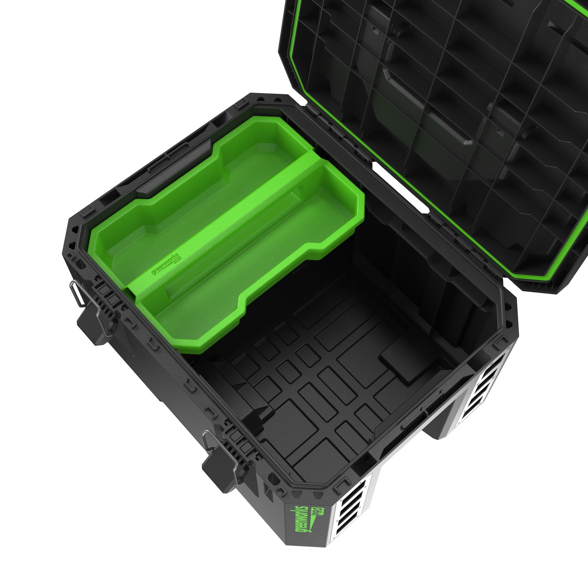 Greenworks Pro ProPack XL Toolbox – Heavy-Duty Stackable Tool Storage with Metal Latches